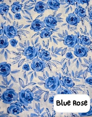 Blue Rose fabric detail