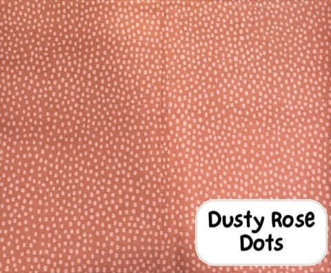 Dusty Rose Dots fabric detail